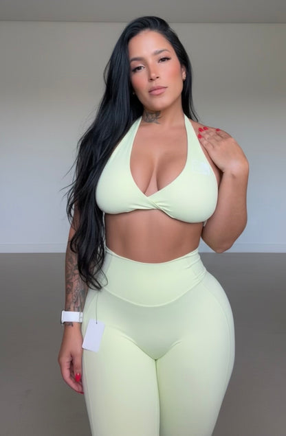 Set dos piezas amarillo verdoso