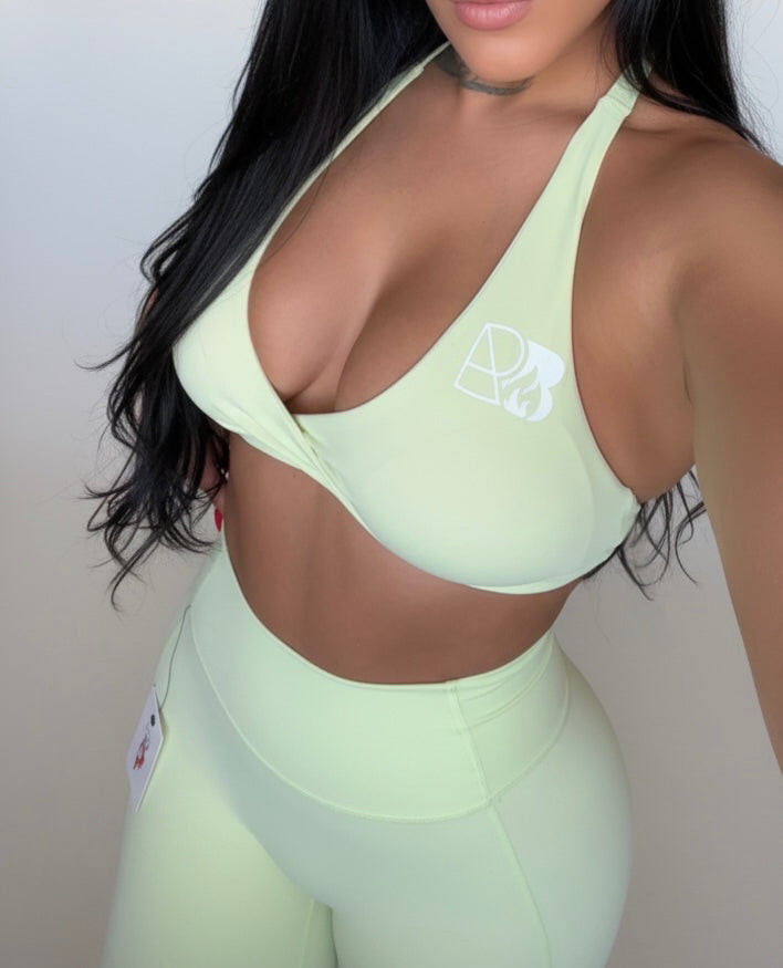 Set dos piezas amarillo verdoso